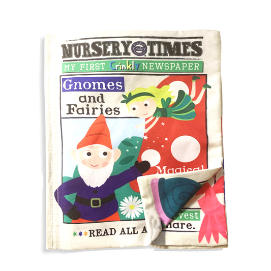 Crinkly Cloth - Gnomes & Fairies Magical Garden Rhymes Crinkly Newspaper Book