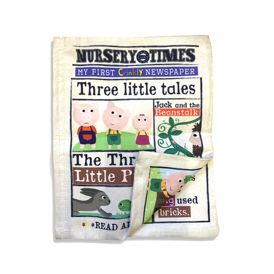 Crinkly Cloth - Nursery Times Three Little Tales Crinkly Newspaper Book