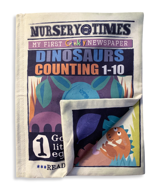 Crinkly Cloth - Dinosaur Counting 1-10  rhymes Crinkly Newspaper Book