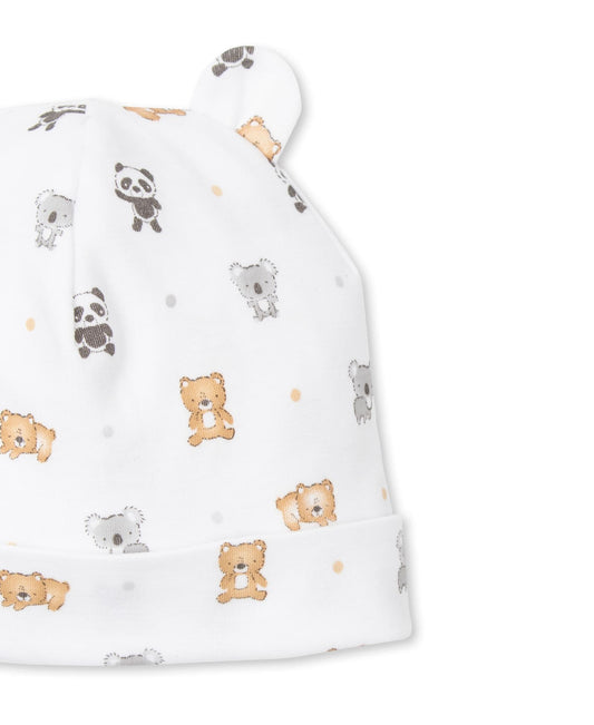 Kissy Kissy -  Bear Bedlam Print Baby Hat Small